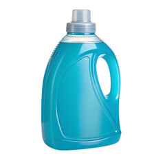 Teal Plastic Laundry Detergent Bottle Against transparent background