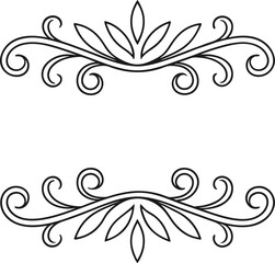 Elegant Ornate Swirl Frame Divider Vintage Floral Design Element