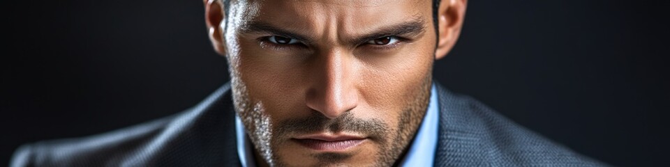 Obraz premium A portrait of a man dressed in formal attire, suitable for business or professional use