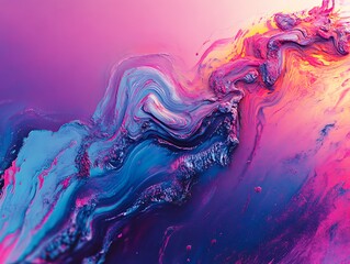 Digital glitch holi explosion with powder patterns