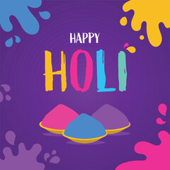 Vibrant Color Splash Holi Festival Background for Celebration