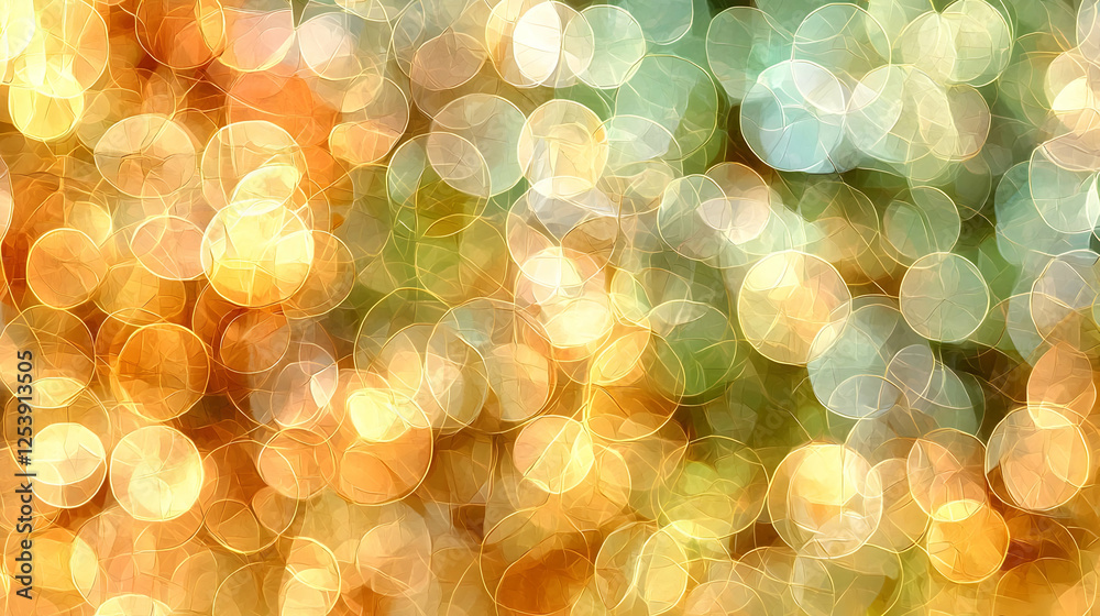 Poster abstract colorful bokeh background with soft light and shapes