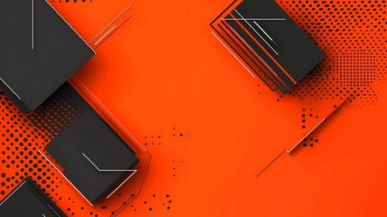 Abstract orange tech background (1)