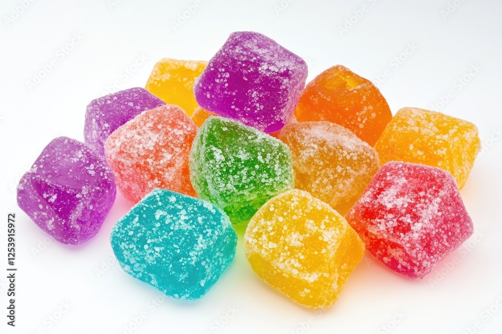 Poster a colorful and playful image of gummy bears stacked on top of each other, perfect for food-related o