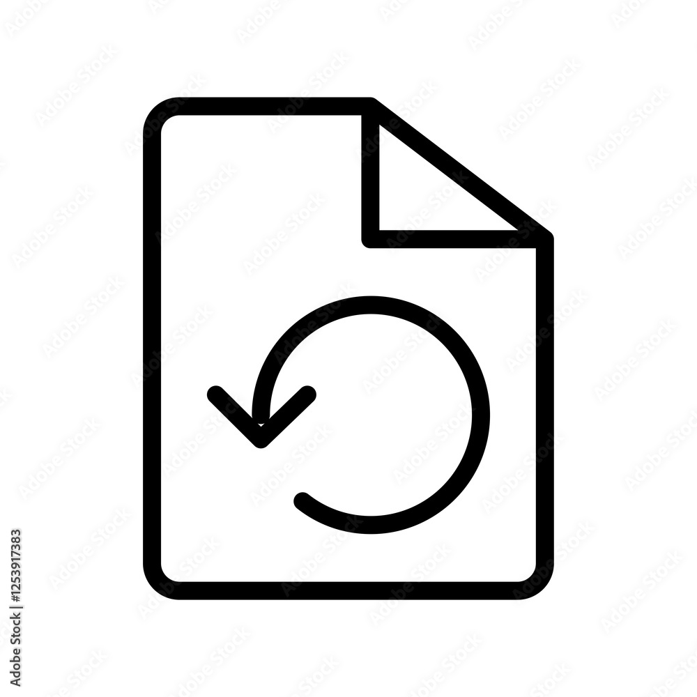 Poster file restore vector icon