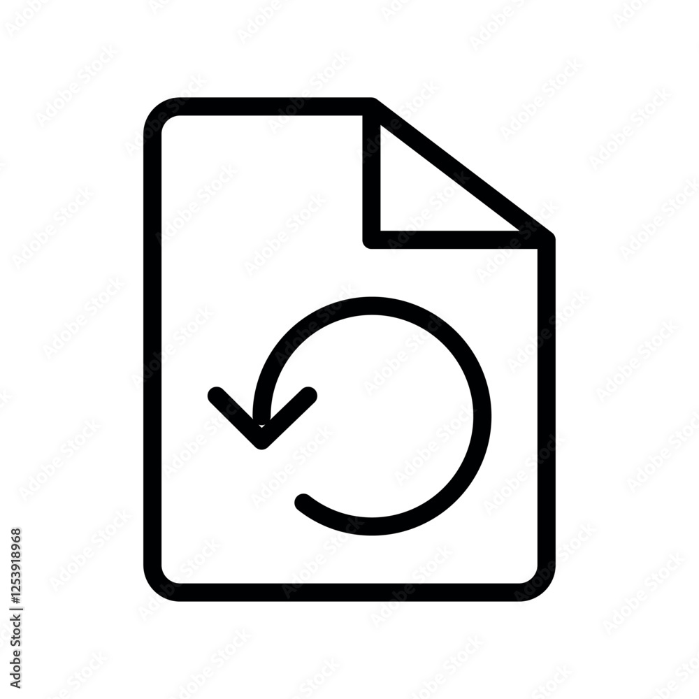 Poster file restore vector icon