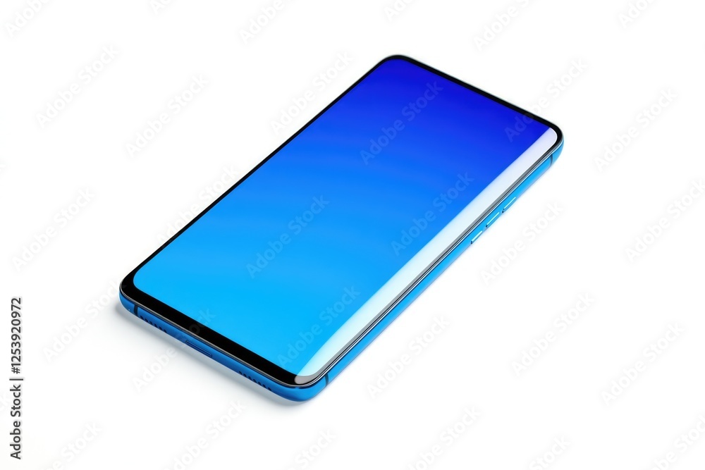 Poster a close up of a cell phone on a white surface, suitable for use in articles about technology or desi