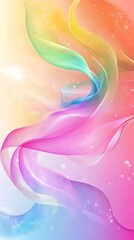 Colorful waves across holi background