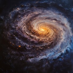 Fototapeta premium Cosmic galaxies with holi powders