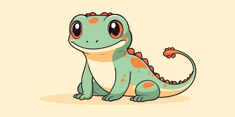 Adorable Baby Lizard Cartoon Vector Icon Illustration stickers