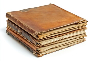 Obraz premium A collection of vintage books stacked on top of each other, ideal for use in designs related to knowledge, learning, and nostalgia