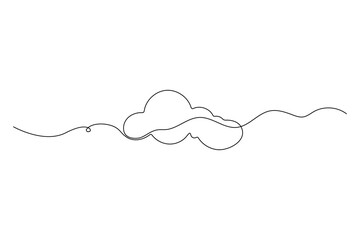 Cloud Continuous line drawing Vector illustration