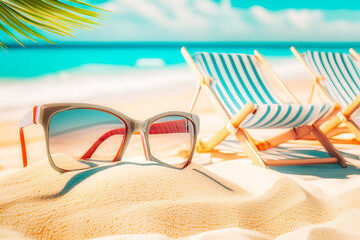 Sonnenbrille am Strand