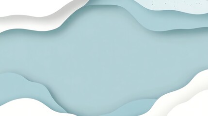 Naklejka premium Abstract paper waves, blue background