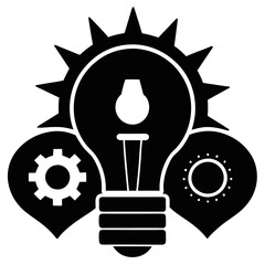 simple creative progress silhouette icon