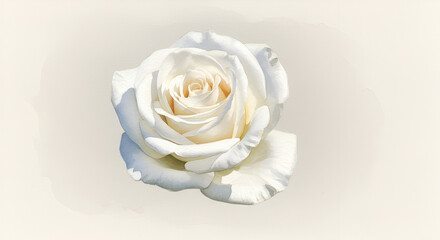 white rose on blue background, Valentines day
