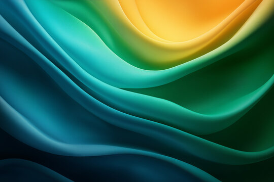vibrant gradient texture featuring flowing waves of blue, green, and yellow hues, creating soothing and dynamic visual effect