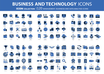 Business and marketing, programming, data management, internet connection, social network, computing, information. Flat vector illustration