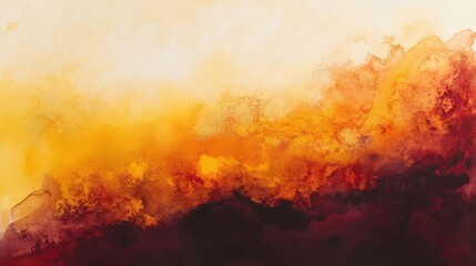 Fototapeta premium Abstract Watercolor Painting Warm Hues Transition