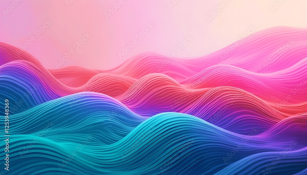 Fototapete abstract wave pattern gradient background
