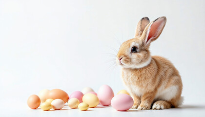 Easter celebration HD background. Bunny and egg for Easter background celebration