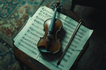 Naklejka premium violin