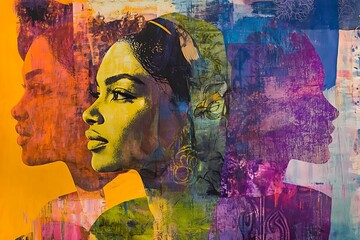 Fototapeta premium Vibrant abstract representations of powerful women