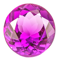 Purple gem on transparent background