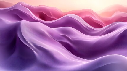 Obraz premium A design featuring softly curved parallel lines over a muted lavender canvas.