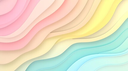 Fototapeta premium Pastel Wave Abstract Background Design