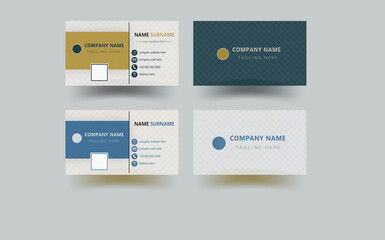 Unick Corporate Business Card design template . A modern business card template bundle by creating this design in 2 different colors.