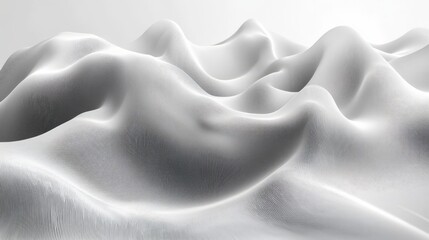 Obraz premium Abstract white wavy surface with fine lines and gradients