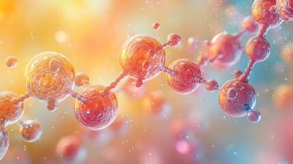 A mesmerizing abstract molecular composition showcasing the beauty of chemical bonds