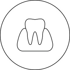 Icon of healthy teeth and gums