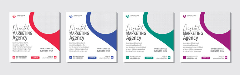 Digital marketing agency and corporate social media post template