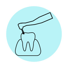  sticker  of the tooth filling procedure.