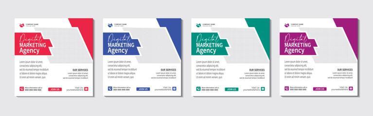 Digital marketing agency and corporate social media post template