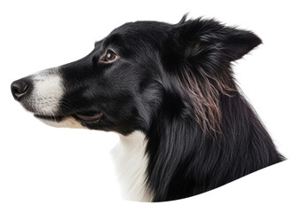Fototapeta premium Border collie on clear background