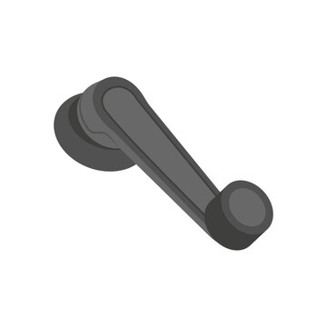 Car Window Crank Handle,  Automotive Flat Illustration Isolated