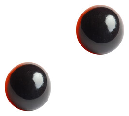 Black round shapes on clear background
