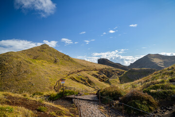 Beginning of Vereda Da Ponta De Sao Lourenco trail in Madeira