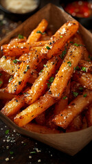 Crispy Fried Potato Fries: Delicious Snack and Appetizer with Perfect Seasoning