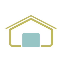 Farm barn vector icon. Farm animal sign