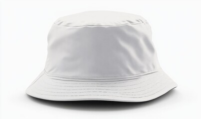 Fototapeta premium White bucket hat, isolated, studio shot, mockup, fashion
