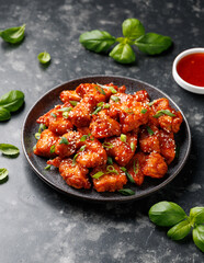 Crispy Sesame Chicken with a sticky asian sauce