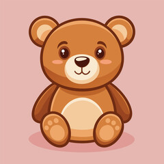 Obraz premium Cute teddy bear children toy vector