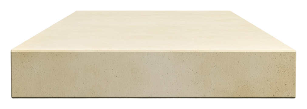 Beige surface on transparent background