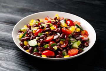 Red kidney bean salad. Healthy food
