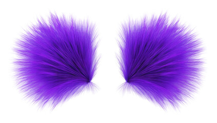 Purple fluff on transparent background
