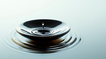 Zen-inspired water ripple with a single drop impact